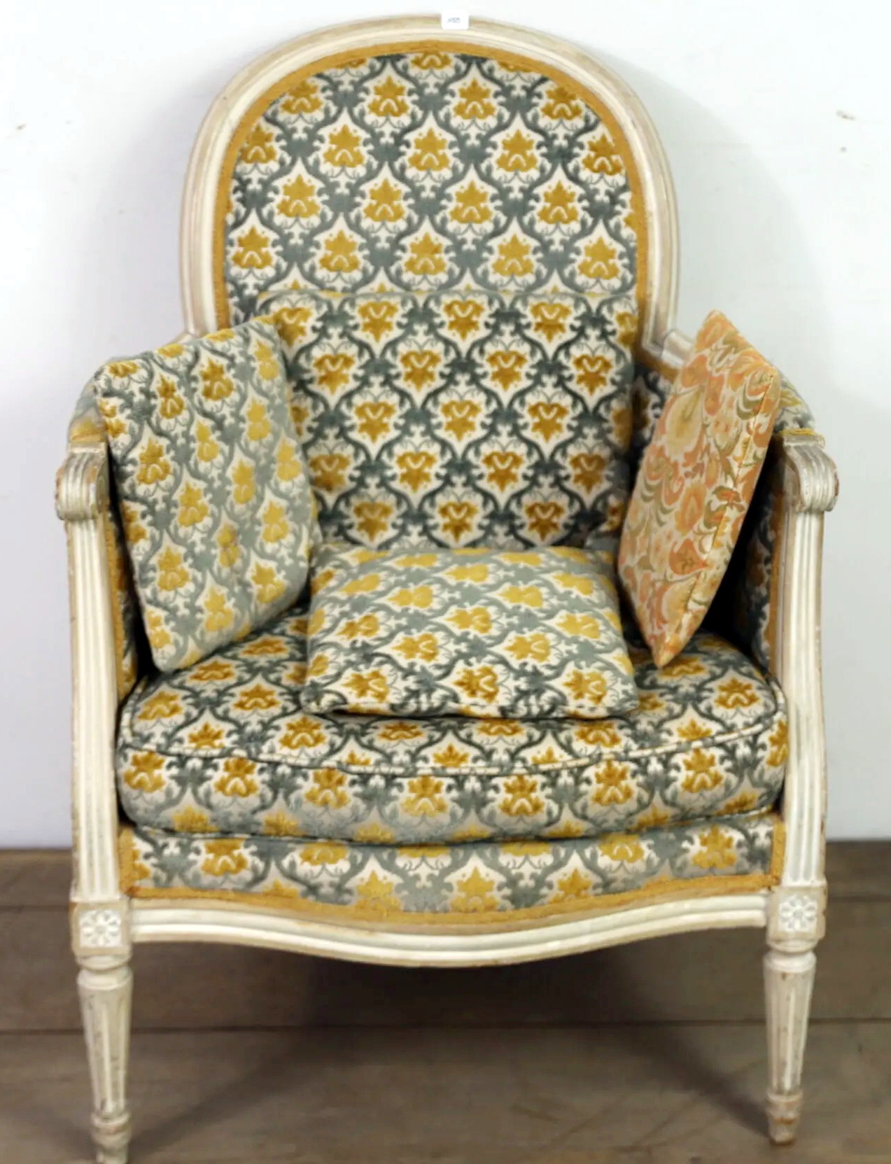 A Painted Louis XVI Bergere Armchair 